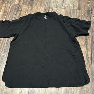 Ruby Rd open weave short sleeve t- 1x